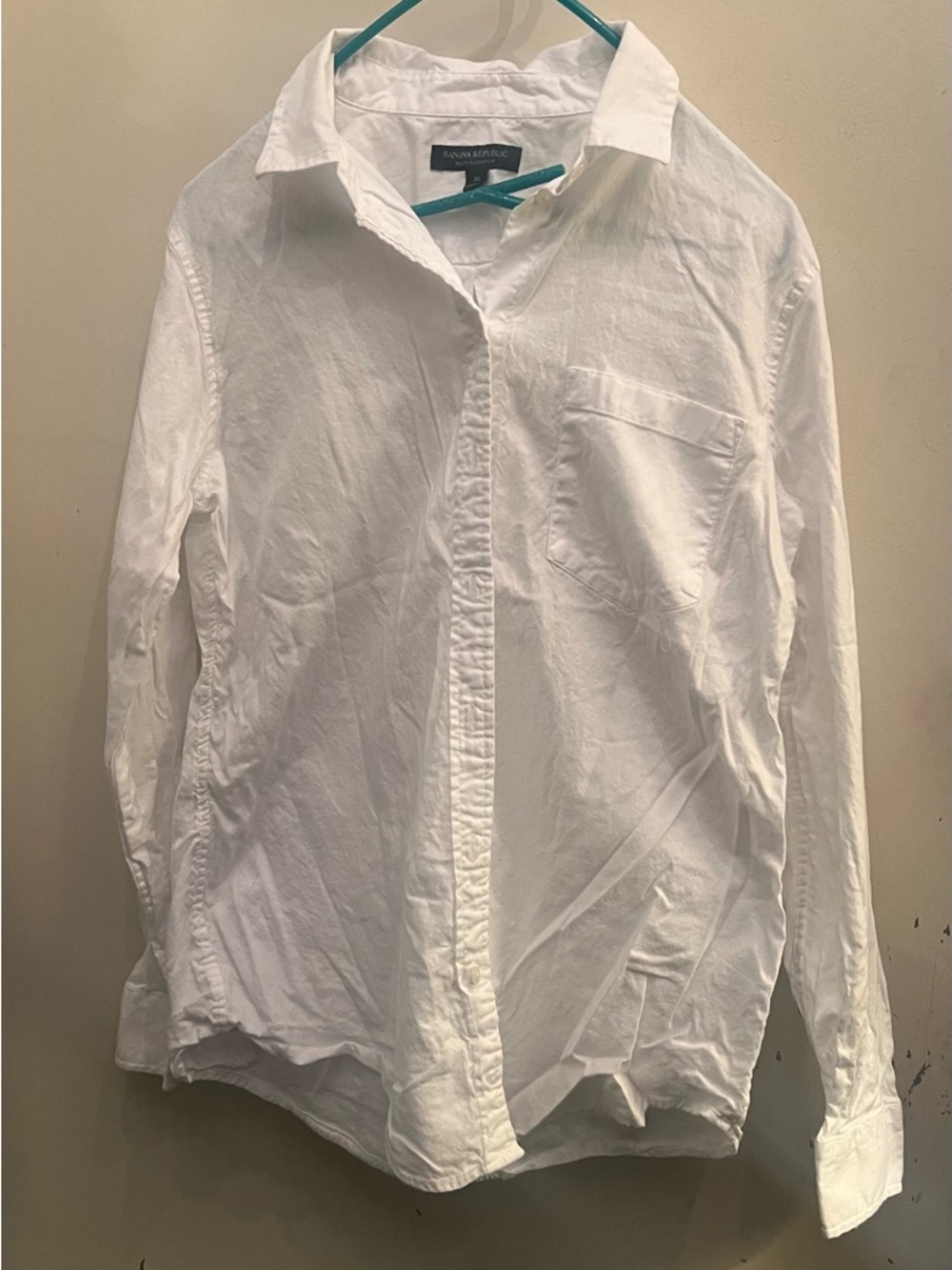 Banana Republic White Button-Down Shirt